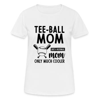 Maman de tee-ball Maman joueuse de tee-ball - T-shirt respirant Femme - blanc - Devant - AI Model Female 172 dark (172cm)