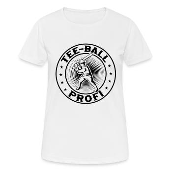 Tee-ball Profi - Frauen T-Shirt atmungsaktiv - Weiß - Vorne - AI Model Female 172 dark (172cm)