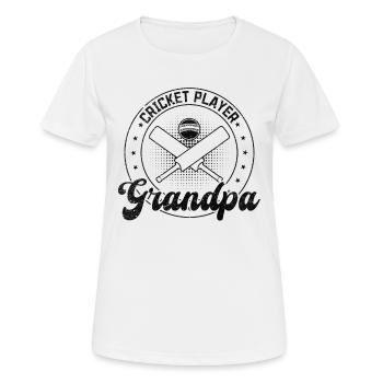 Cricket Player Grandpa - Women's Breathable T-Shirt - white - Front - AI Model Female 172 dark (172cm)