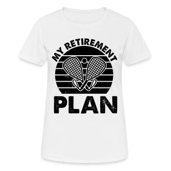 Racquetball Retirement plan Retired Racquetball Pl - Frauen T-Shirt atmungsaktiv - Weiß - Vorne - AI Model Female 172 dark (172cm)