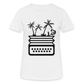 Accordéon Et Pêcheur Pêcheur Accordéoniste Pêcheur - T-shirt respirant Femme - blanc - Devant - AI Model Female 172 dark (172cm)