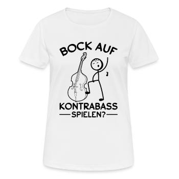 Want To Play Double Bass? Double Bass Musician - Women's Breathable T-Shirt - white - Front - AI Model Female 172 dark (172cm)