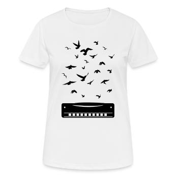 Harmonica Instrumant Harmonica Player - Frauen T-Shirt atmungsaktiv - Weiß - Vorne - AI Model Female 172 dark (172cm)