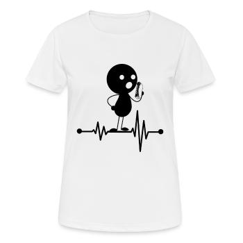 Harmonica Player Harmonica Heartbeat Harmonica Mus - Frauen T-Shirt atmungsaktiv - Weiß - Vorne - AI Model Female 172 dark (172cm)