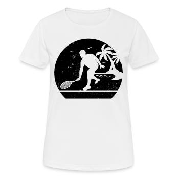 Squash player silhouette - Frauen T-Shirt atmungsaktiv - Weiß - Vorne - AI Model Female 172 dark (172cm)
