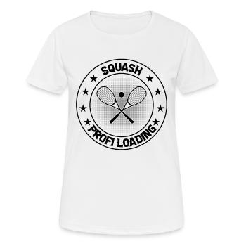 Squash profi loading - Squash Profi - Frauen T-Shirt atmungsaktiv - Weiß - Vorne - AI Model Female 172 dark (172cm)