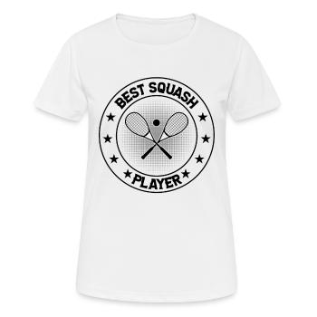 Meilleur joueur de squash - T-shirt respirant Femme - blanc - Devant - AI Model Female 172 dark (172cm)