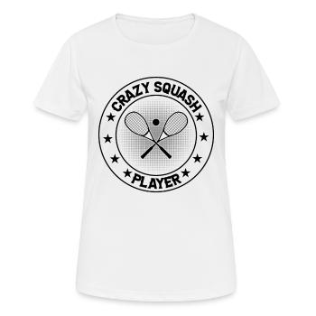 Jouer au jeu de squash Squash Sport - Crazy Squash Pl - T-shirt respirant Femme - blanc - Devant - AI Model Female 172 dark (172cm)