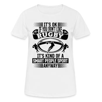 Saison de rugby Citations de rugby Dicton de rugby - T-shirt respirant Femme - blanc - Devant - AI Model Female 172 dark (172cm)
