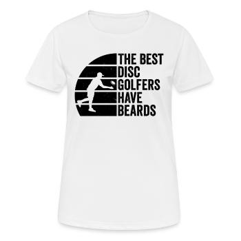 Les meilleurs disc golfeurs ont la barbe - T-shirt respirant Femme - blanc - Devant - AI Model Female 172 dark (172cm)