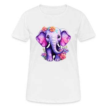 Elefant Elefanten Motiv - Frauen T-Shirt atmungsaktiv - Weiß - Vorne - AI Model Female 172 dark (172cm)