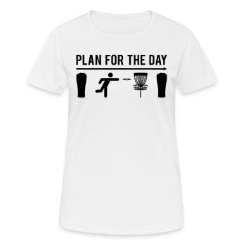 Disc Golf Player Plan for the day Disc Golfer - Frauen T-Shirt atmungsaktiv - Weiß - Vorne - AI Model Female 172 dark (172cm)