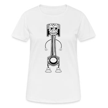 Funny Piston Mechanic - Women's Breathable T-Shirt - white - Front - AI Model Female 172 dark (172cm)