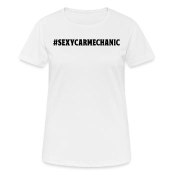 #SexyCarMechanic - Sexy Car Mechanic - Women's Breathable T-Shirt - white - Front - AI Model Female 172 dark (172cm)