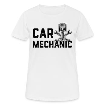 Mécanicien automobile Mécanicien automobile Mécanicien automobile - T-shirt respirant Femme - blanc - Devant - AI Model Female 172 dark (172cm)