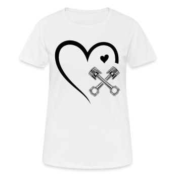 Mécanique automatique Cardio Mécanique piston - T-shirt respirant Femme - blanc - Devant - AI Model Female 172 dark (172cm)