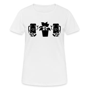 Drôle de jardinage Hobby Jardinier Amoureux des plantes - T-shirt respirant Femme - blanc - Devant - AI Model Female 172 dark (172cm)