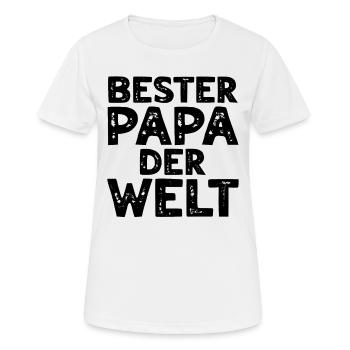 Vatertag Ideen Papa Vatertag - Bester Papa Der Wel - Frauen T-Shirt atmungsaktiv - Weiß - Vorne - AI Model Female 172 dark (172cm)