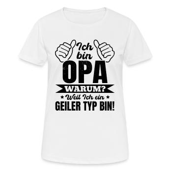 I'm Grandpa Why Because I'm a Guy - Op - Women's Breathable T-Shirt - white - Front - AI Model Female 172 dark (172cm)