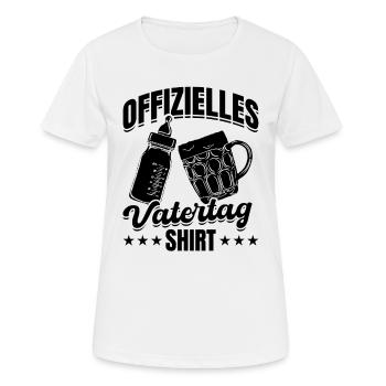 Chemise officielle de la fête des pères Papa Papa de la fête des pères - T-shirt respirant Femme - blanc - Devant - AI Model Female 172 dark (172cm)