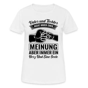 Vater und Tochter nicht immer einer Meinung - Vate - Frauen T-Shirt atmungsaktiv - Weiß - Vorne - AI Model Female 172 dark (172cm)