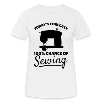 Prévisions du jour 100% de chances de Couture - Sewing Ma - T-shirt respirant Femme - blanc - Devant - AI Model Female 172 dark (172cm)