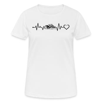 Jet Ski Heartbeat Heart Jet Ski Lover Jet Skiing - T-shirt respirant Femme - blanc - Devant - AI Model Female 172 dark (172cm)
