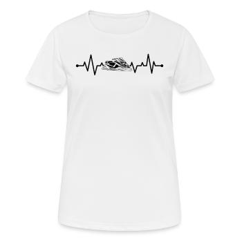 Jet Ski Heartbeat Jet Ski Lover Jet Skiing - T-shirt respirant Femme - blanc - Devant - AI Model Female 172 dark (172cm)