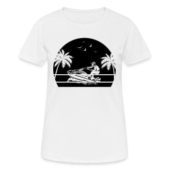 Jetski jet ski Jetski Lover Jetski Racing - T-shirt respirant Femme - blanc - Devant - AI Model Female 172 dark (172cm)