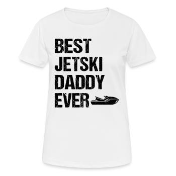 Meilleur papa de jetski de tous les temps - Jetski Racing Jetski Dadd - T-shirt respirant Femme - blanc - Devant - AI Model Female 172 dark (172cm)