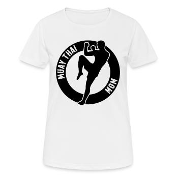 Muay Thai Mom Muay Thai Fighter - Women's Breathable T-Shirt - white - Front - AI Model Female 172 dark (172cm)
