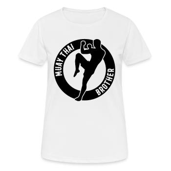 Muay Thai Brother Muay Thai Fighter - Women's Breathable T-Shirt - white - Front - AI Model Female 172 dark (172cm)