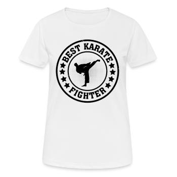 Meilleur combattant de karaté - Karaté training Karaté Fight - T-shirt respirant Femme - blanc - Devant - AI Model Female 172 dark (172cm)