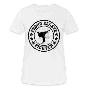 Fier combattant de karaté - Entraînement de karaté Karaté Figh - T-shirt respirant Femme - blanc - Devant - AI Model Female 172 dark (172cm)