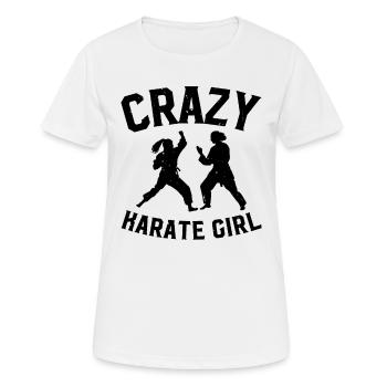 Crazy Karate Girl - Women's Breathable T-Shirt - white - Front - AI Model Female 172 dark (172cm)