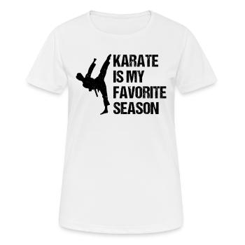 Le karaté est ma saison préférée - Karaté - T-shirt respirant Femme - blanc - Devant - AI Model Female 172 dark (172cm)