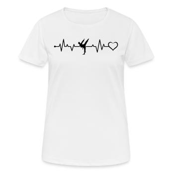 Karate Heartbeat Heart Karate Fighter - Women's Breathable T-Shirt - white - Front - AI Model Female 172 dark (172cm)