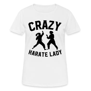 Crazy Karate Lady - Women's Breathable T-Shirt - white - Front - AI Model Female 172 dark (172cm)