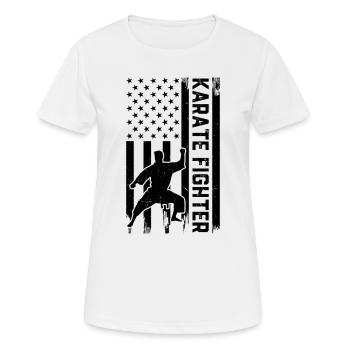 Karaté Combattant Karaté Arts Martiaux Karaté Combat - T-shirt respirant Femme - blanc - Devant - AI Model Female 172 dark (172cm)