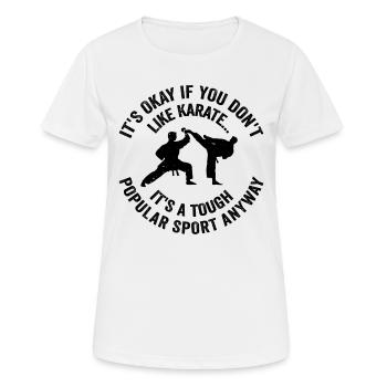 Citations de karaté Dictons de karaté Karaté - T-shirt respirant Femme - blanc - Devant - AI Model Female 172 dark (172cm)