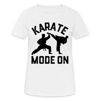 Karate Mode On - Karate Fighter Karate - Frauen T-Shirt atmungsaktiv - Weiß - Vorne - AI Model Female 172 dark (172cm)