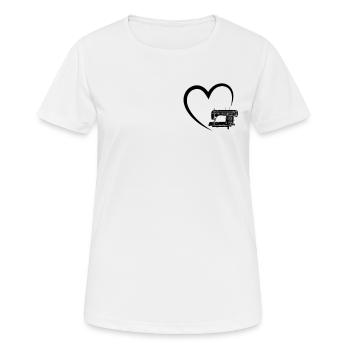 Sewing Heart sewing machine Sewing - Women's Breathable T-Shirt - white - Front - AI Model Female 172 dark (172cm)