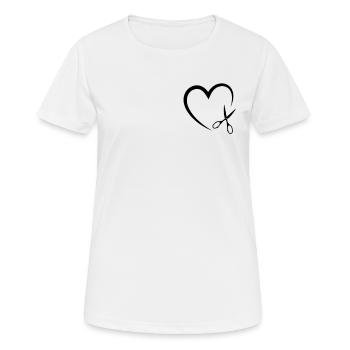 Sewing Heart sewing scissors Sewing - Women's Breathable T-Shirt - white - Front - AI Model Female 172 dark (172cm)