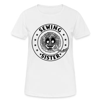 Seamstress Sewing Sister - Frauen T-Shirt atmungsaktiv - Weiß - Vorne - AI Model Female 172 dark (172cm)