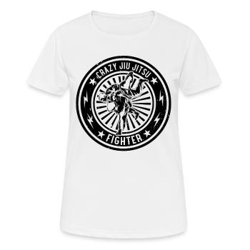 Crazy Jiu Jitsu Fighter - Jiu Jitsu martial arts - Women's Breathable T-Shirt - white - Front - AI Model Female 172 dark (172cm)
