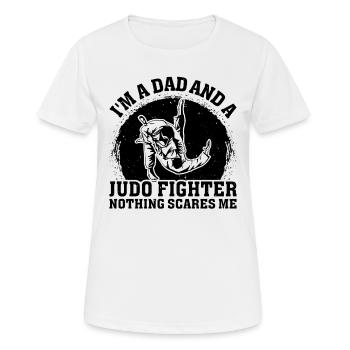 I'm a Dad and a Judo Fighter nothing scares me - J - Women's Breathable T-Shirt - white - Front - AI Model Female 172 dark (172cm)