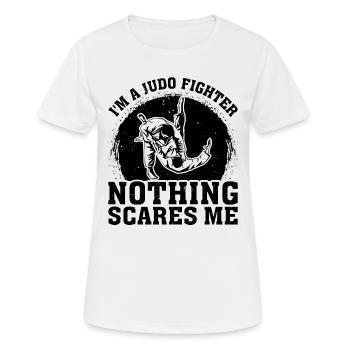 Je suis un combattant de judo, rien ne me fait peur - Judo Judoka - T-shirt respirant Femme - blanc - Devant - AI Model Female 172 dark (172cm)