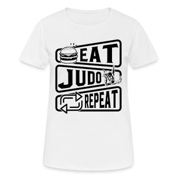Eat Judo Repeat - Judo Lover Judo Fighter Judo Mar - Women's Breathable T-Shirt - white - Front - AI Model Female 172 dark (172cm)