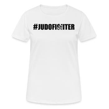 #JudoFighter - Judoka Judo Combattant Judoka - T-shirt respirant Femme - blanc - Devant - AI Model Female 172 dark (172cm)