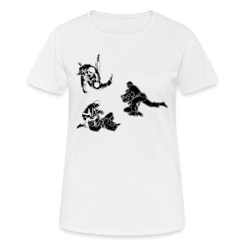 Judo fighter Judo Silhouette - Women's Breathable T-Shirt - white - Front - AI Model Female 172 dark (172cm)